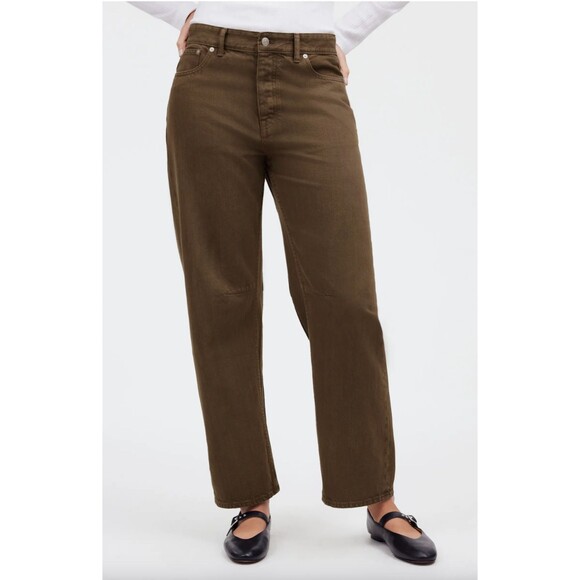 Madewell Denim - MADEWELL The Darted Barrel Leg Jean 28 Driftwood Brown High Rise NWT B48